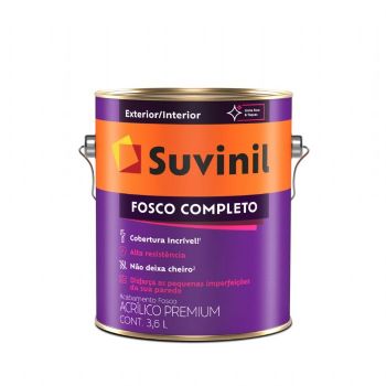 TINTA ACRLICA FOSCO SUVINIL FOSCO COMPLETO 3,6L